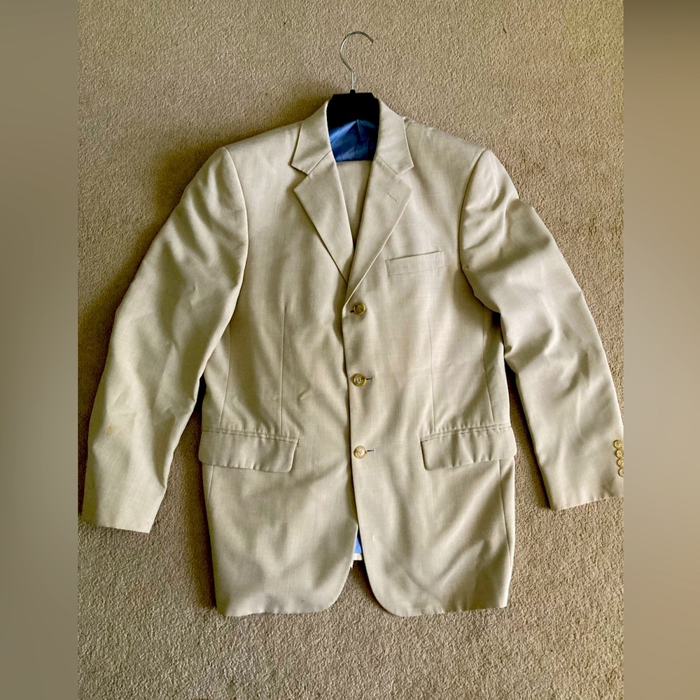 Beige Bert Piltzer 2 piece suit (Blazar and Pants)